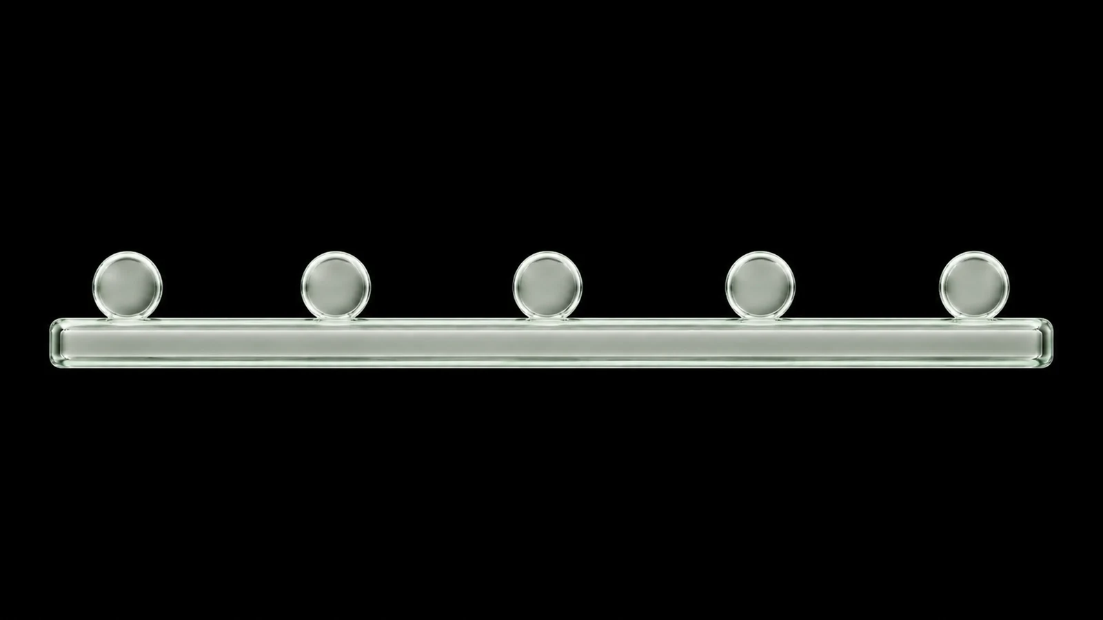 A glass sculpture of a chart line that stayed perfectly flat